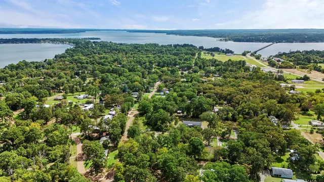 a view of a lake with outdoor space