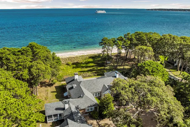 a view of a lake with a mountain