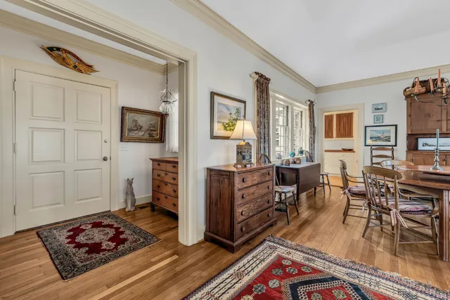 a view of living room and dining room