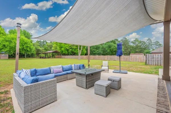 a view of a park with slide