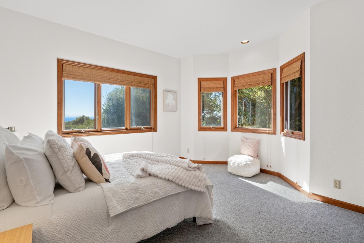 625 Quail Run Road Aptos, CA 95003 - Photo 35 of 49 a bedroom with bed and a large window