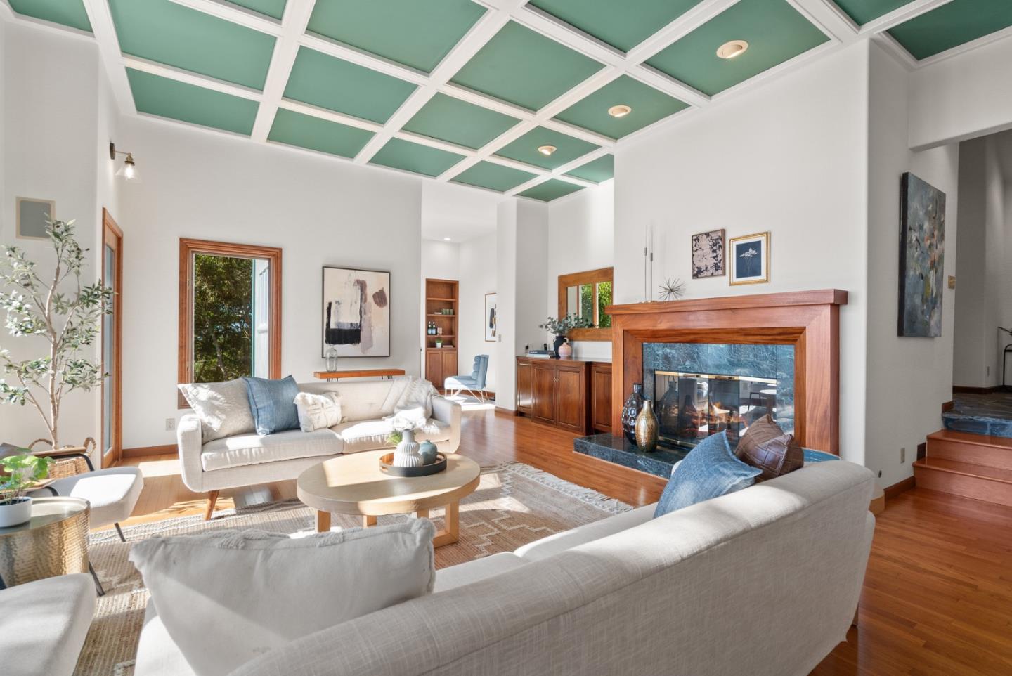 625 Quail Run Road Aptos, CA 95003 - Photo 9 of 49 a living room with furniture and a fireplace