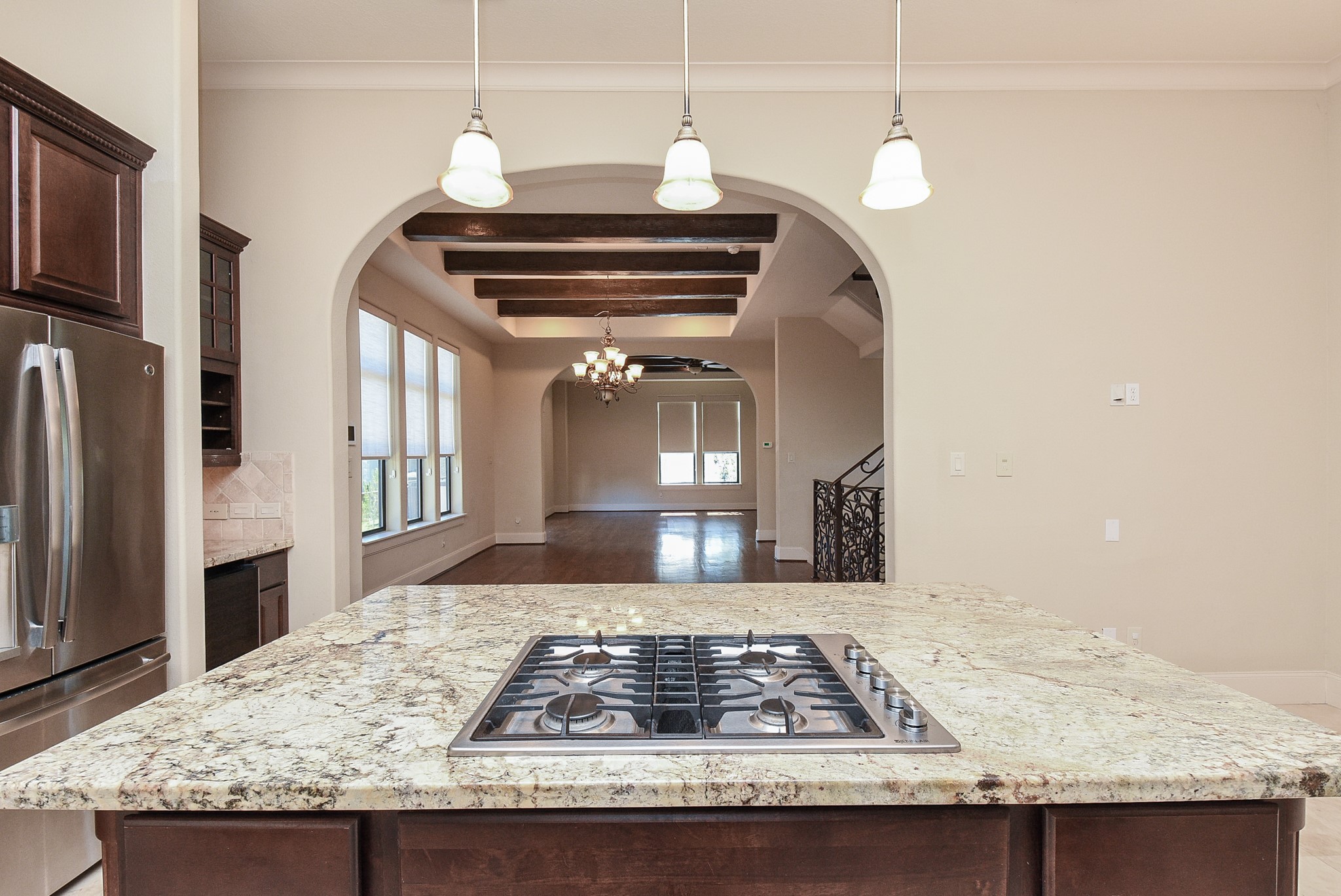 2052 West Main Street Houston, TX 77098 - Photo 14 of 32 a view of living room with granite countertop furniture and fireplace