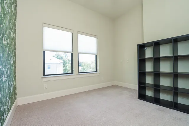 an empty room with a window