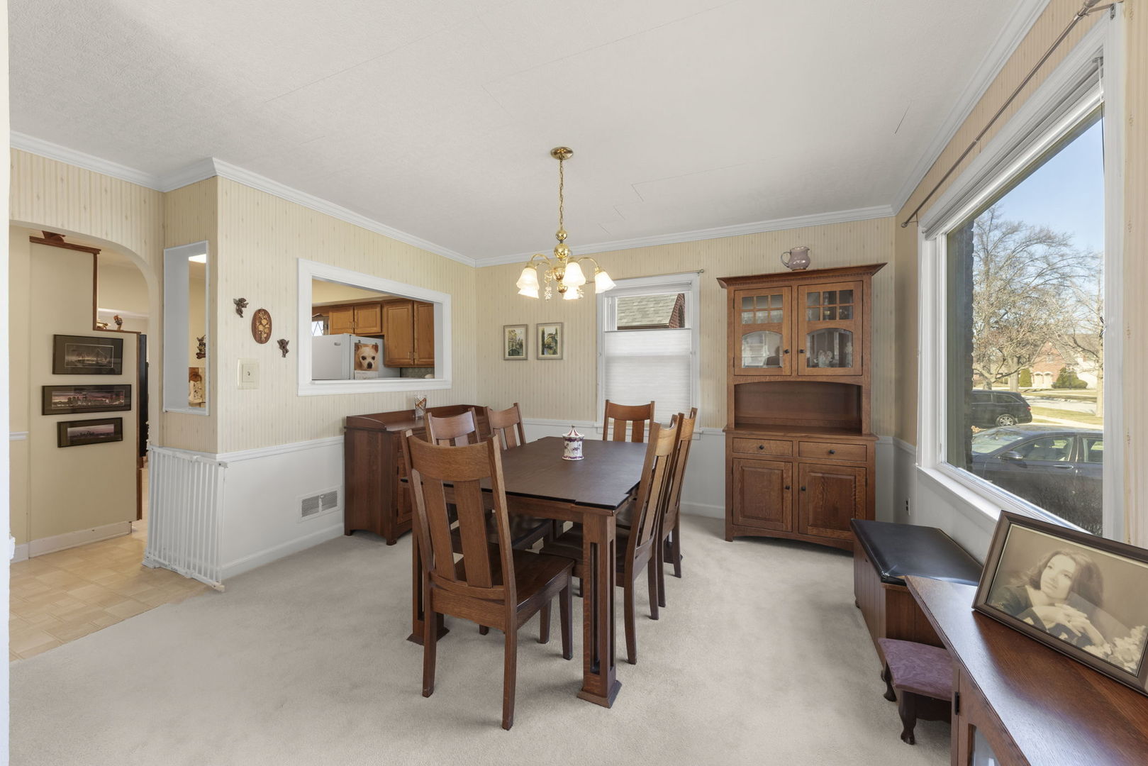 370 Oak Street Elmhurst, IL 60126 - Photo 5 of 35 a view of a dining room with furniture window and wooden floor