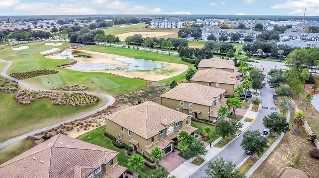 an aerial view of a city
