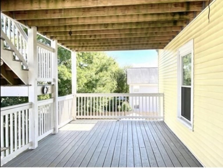 a view of deck with wooden floor and outdoor space