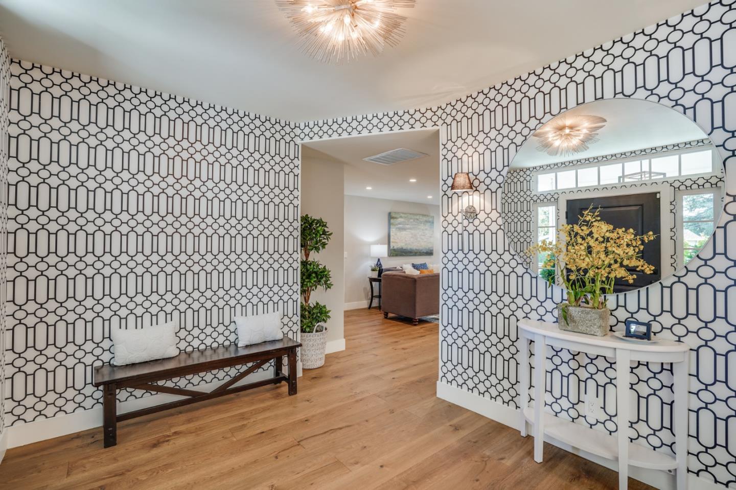 1564 Meadow Lane Mountain View, CA 94040 - Photo 2 of 36 wooden floor in a hall with a mirror