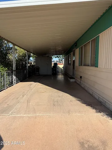 an outdoor space with patio