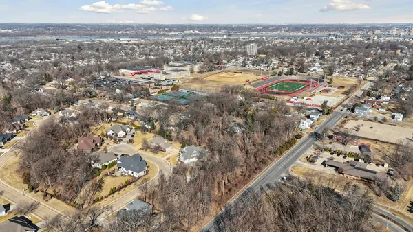 an aerial view of multiple house
