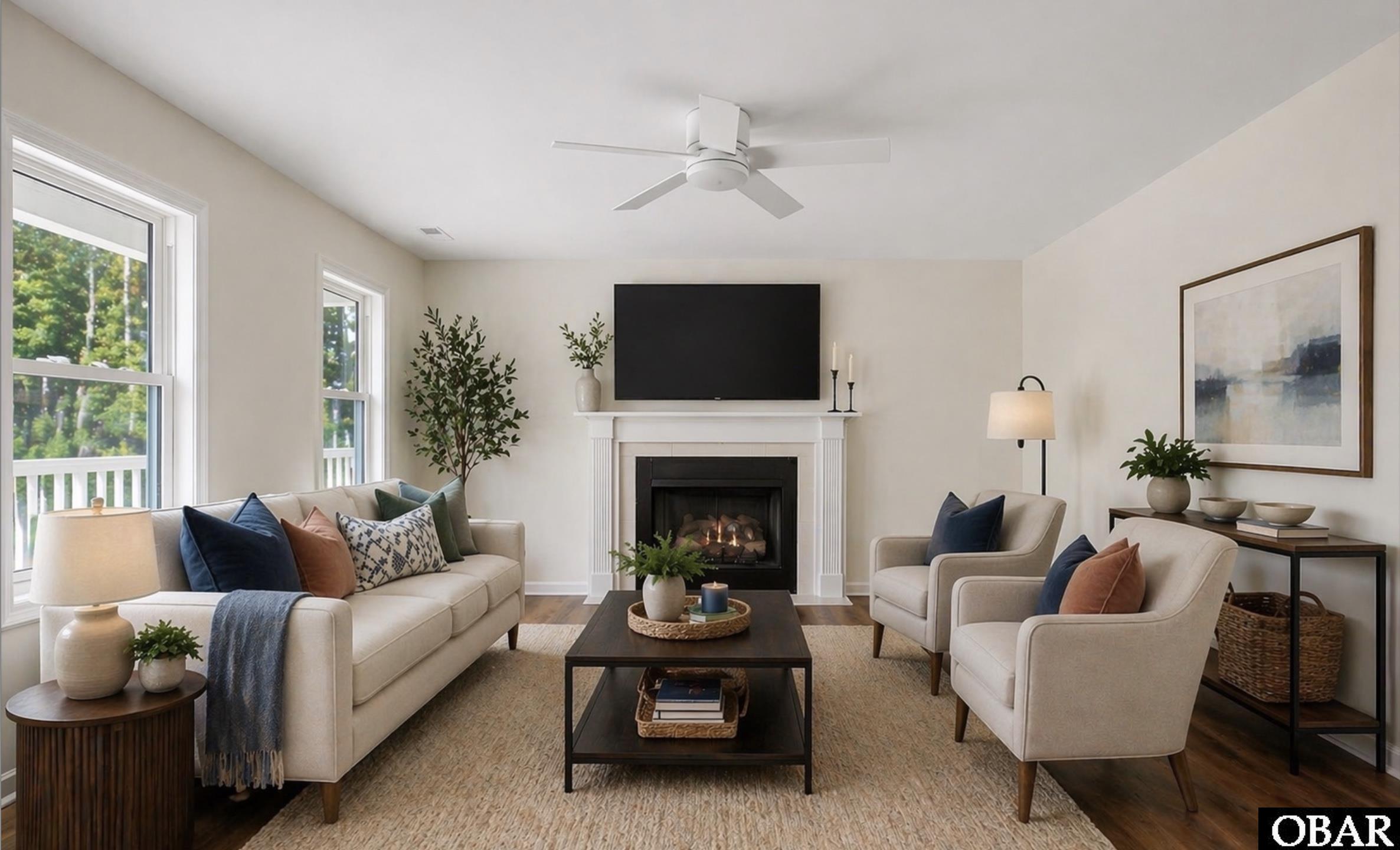 194 Barnard Road, Unit 1 Grandy, NC 27965 - Photo 10 of 58 Virtually staged family room