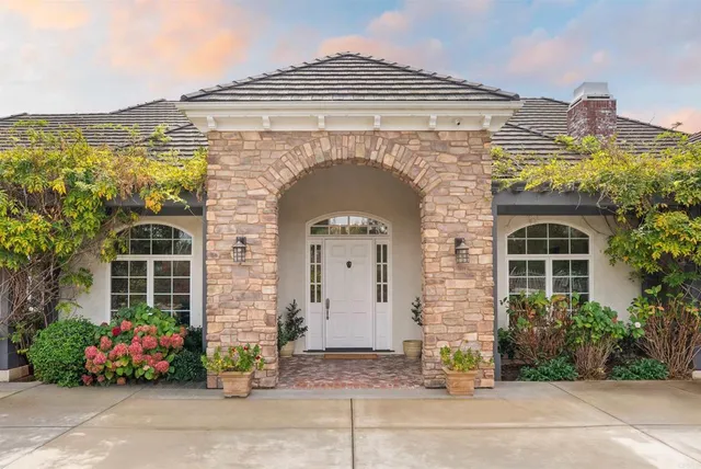 a front view of a house