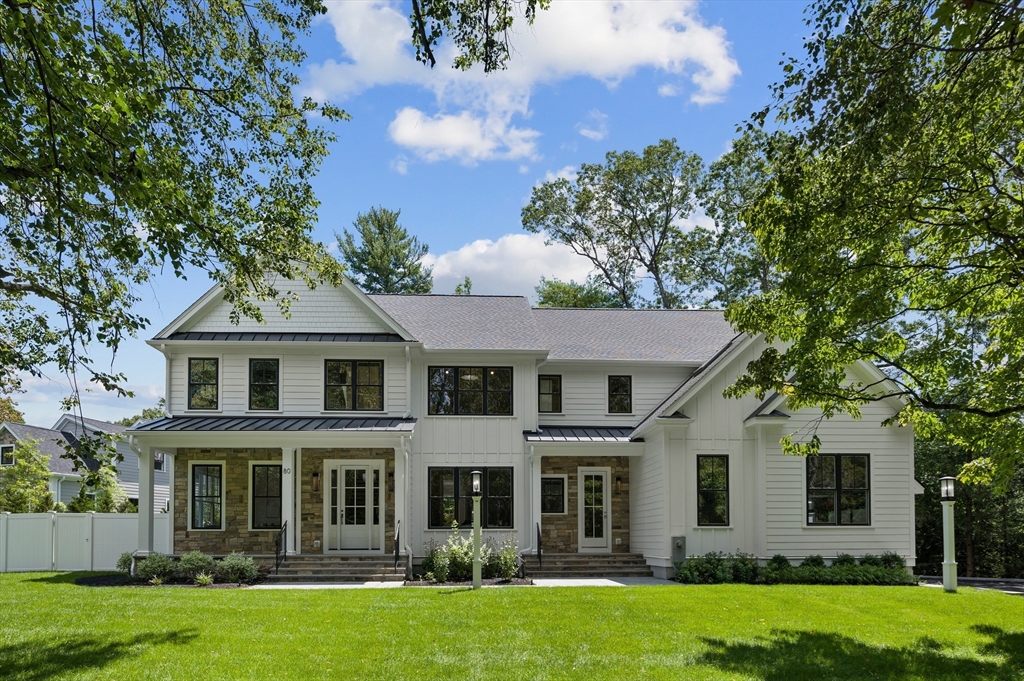 80 Hundreds Road Wellesley, MA 02481 - Photo 1 of 1 front view of a house with a yard