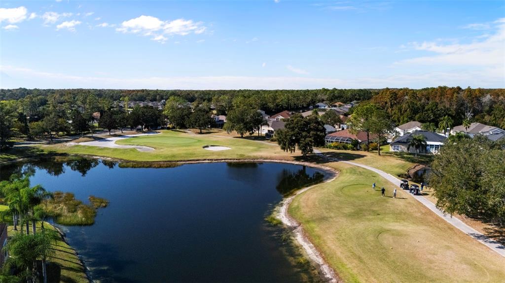 25745 Unbridled Court Wesley Chapel, FL 33544 - Photo 57 of 64 a view of a swimming pool with an outdoor space and seating area