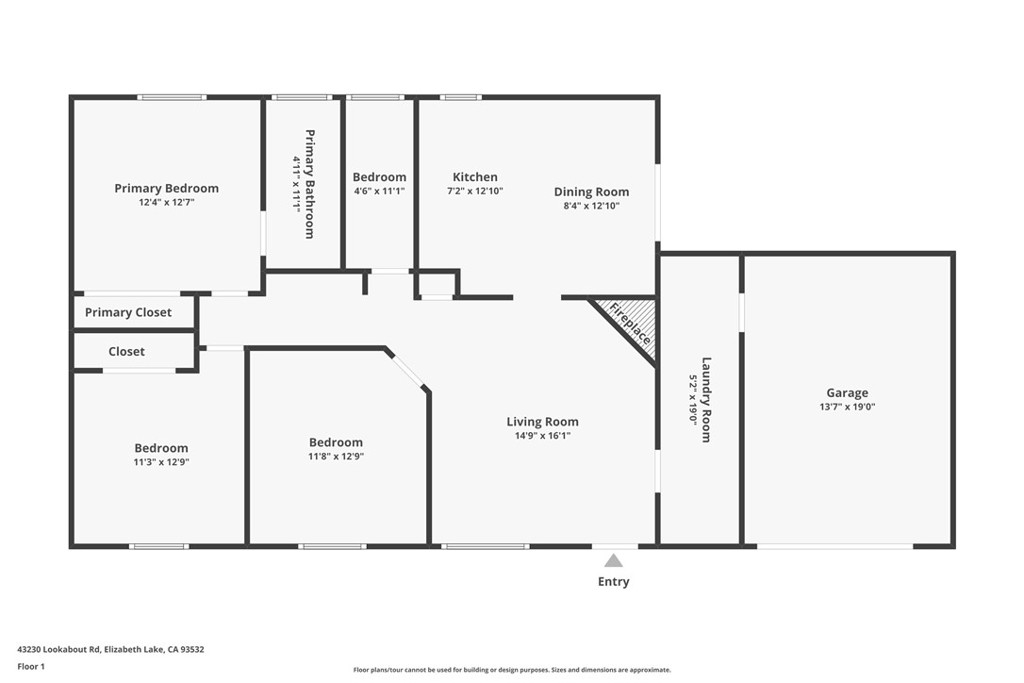 43230 Lookabout Road Lake Hughes, CA 93532 - Photo 40 of 40 a picture of a floor plan