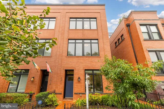 a car parked in front of a house