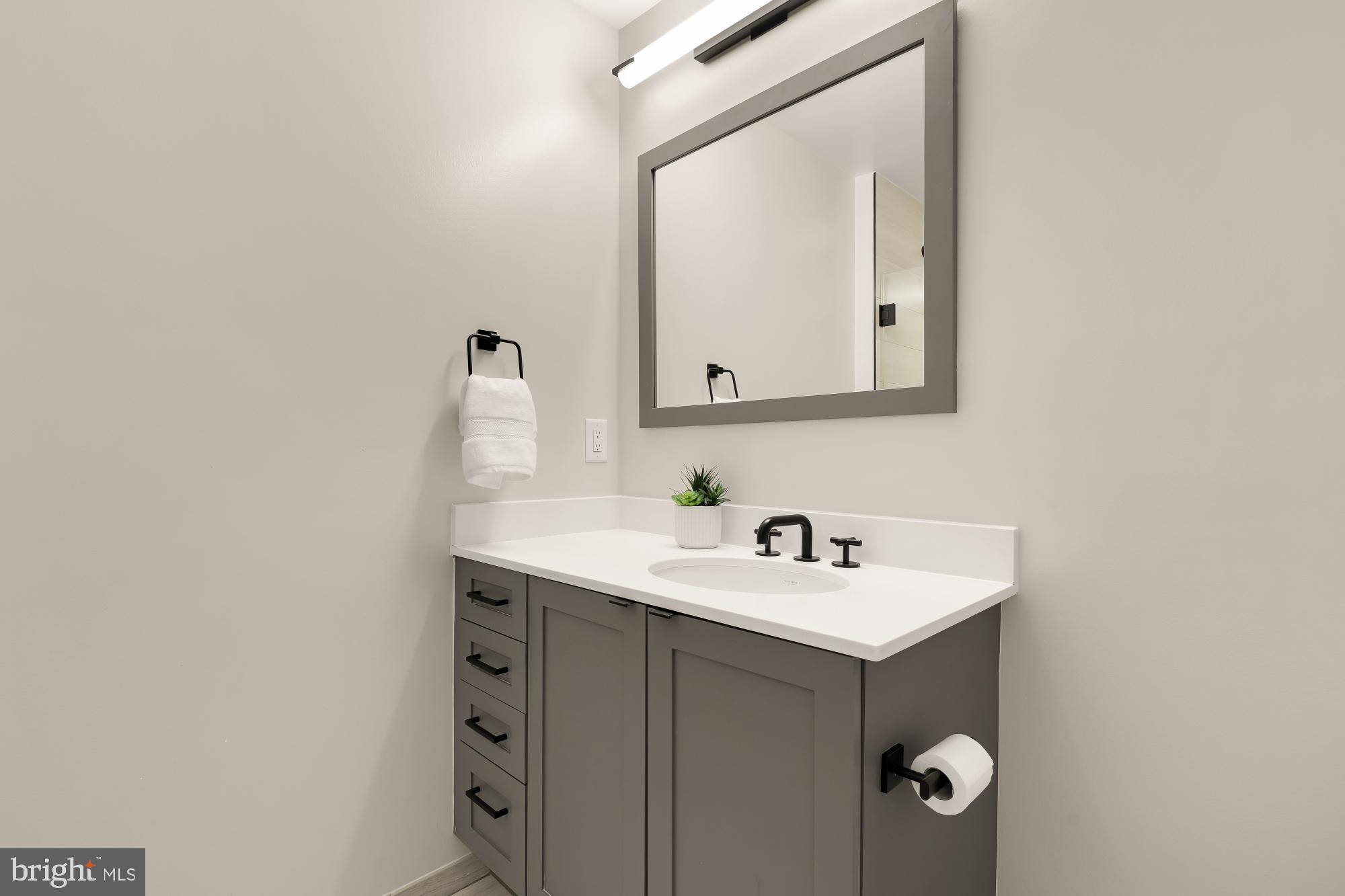 1311 D Street Southeast Washington, DC 20003 - Photo 33 of 57 a bathroom with a sink and a mirror