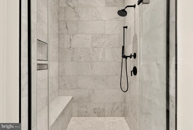 a close up view of racks on the wall