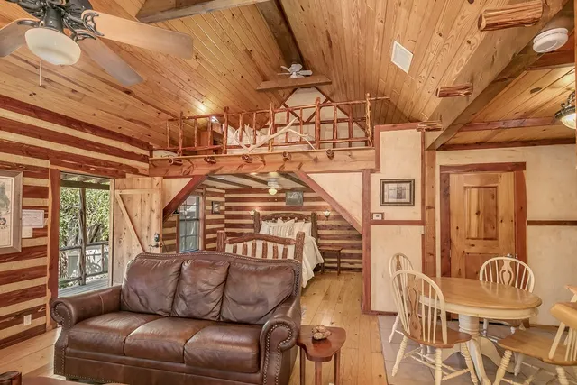 a roof deck with couch