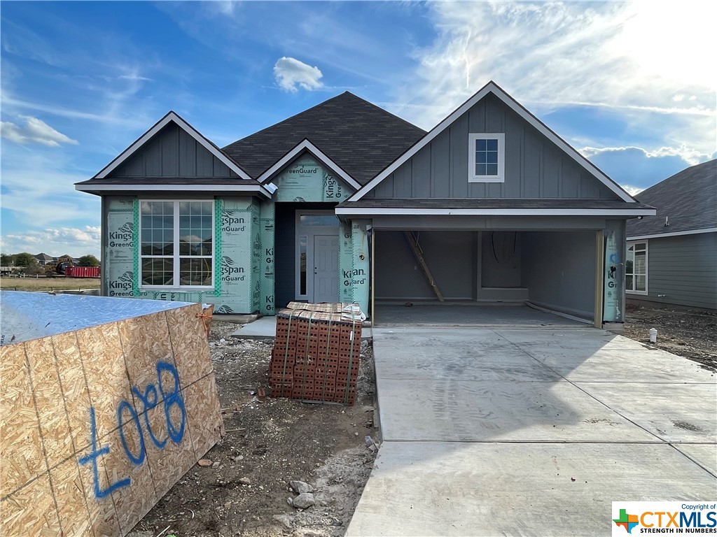 a front view of a house with windows