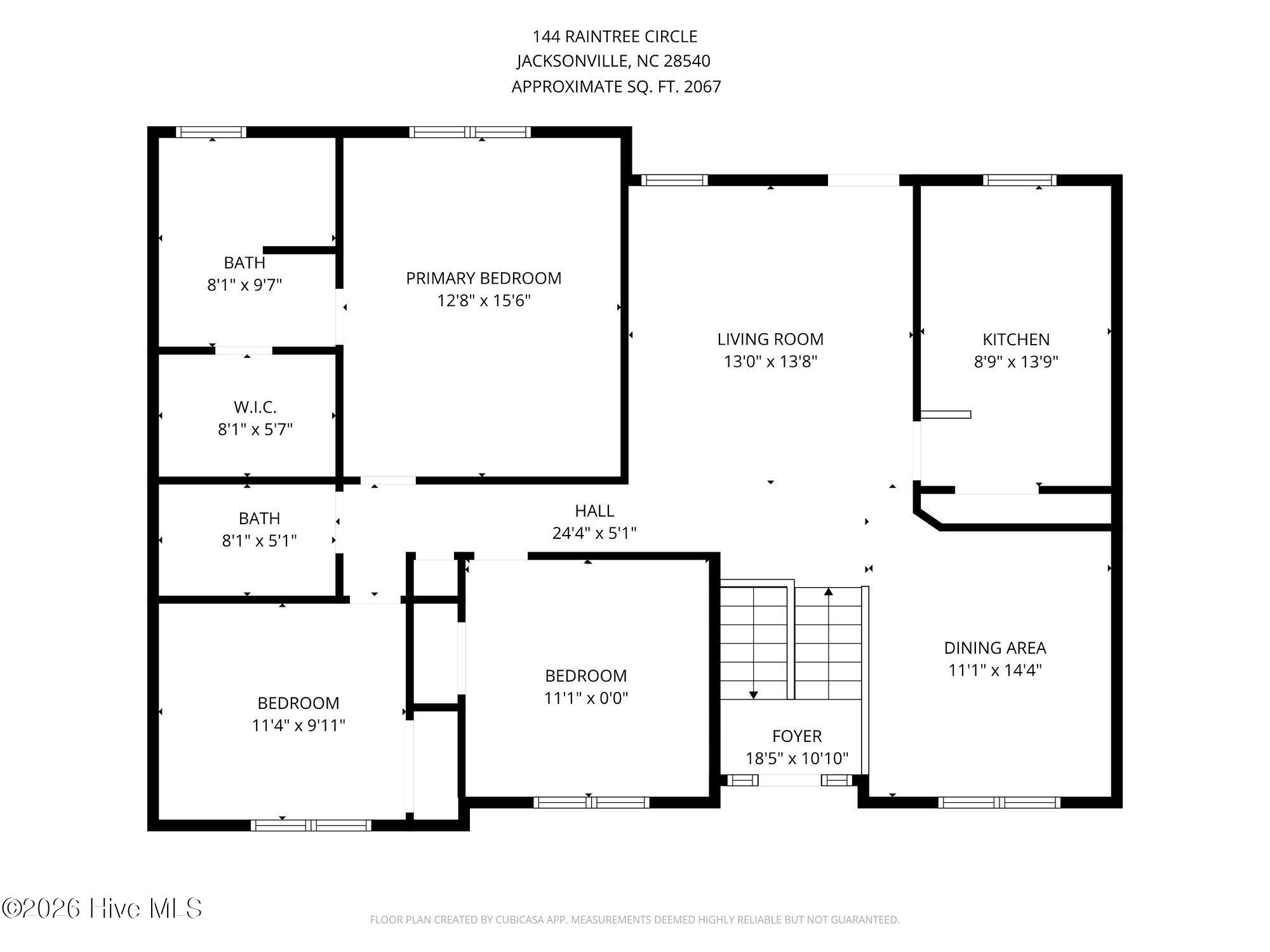 144 Raintree Circle Jacksonville, NC 28540 - Photo 29 of 29 2D Floor Plan for 144 Raintree Circle_1