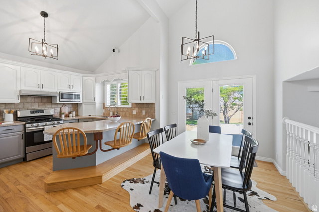 3732 Campbell Road Tooele, UT 84074 - Photo 18 of 69 Vaulted ceilings define this open-concept kitchen and dining area