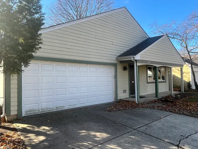 a front view of a house