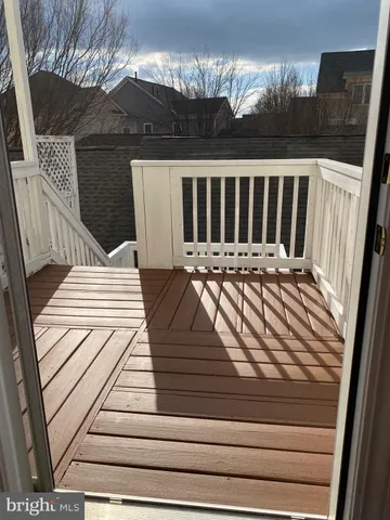 a view of wooden deck