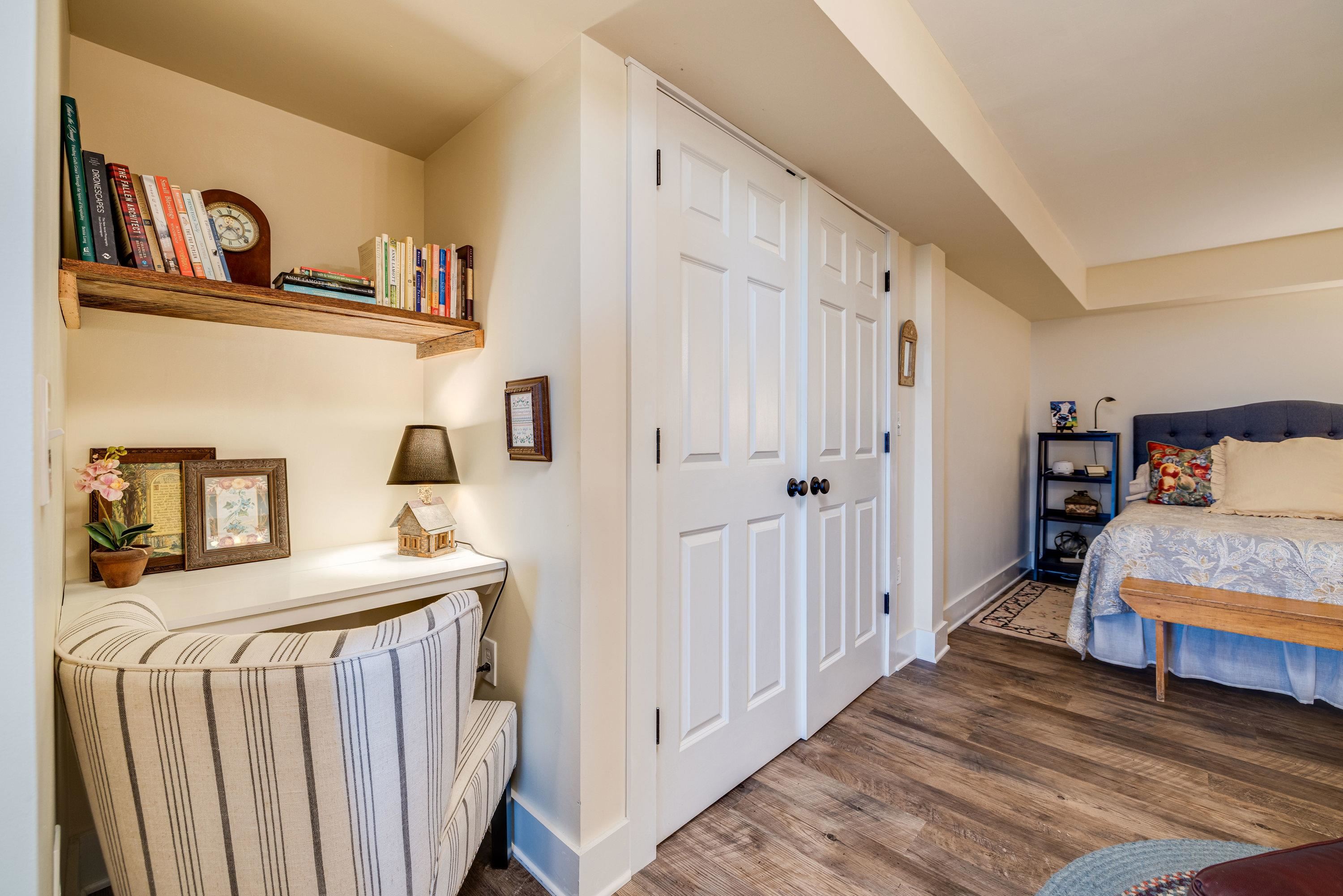 11180 Daphna Road Broadway, VA 22815 - Photo 53 of 75 This very large bedroom offers luxury vinyl plank throughout, a spacious closet with storage shelving. Off this spacious bedroom is a large attached full bathroom.