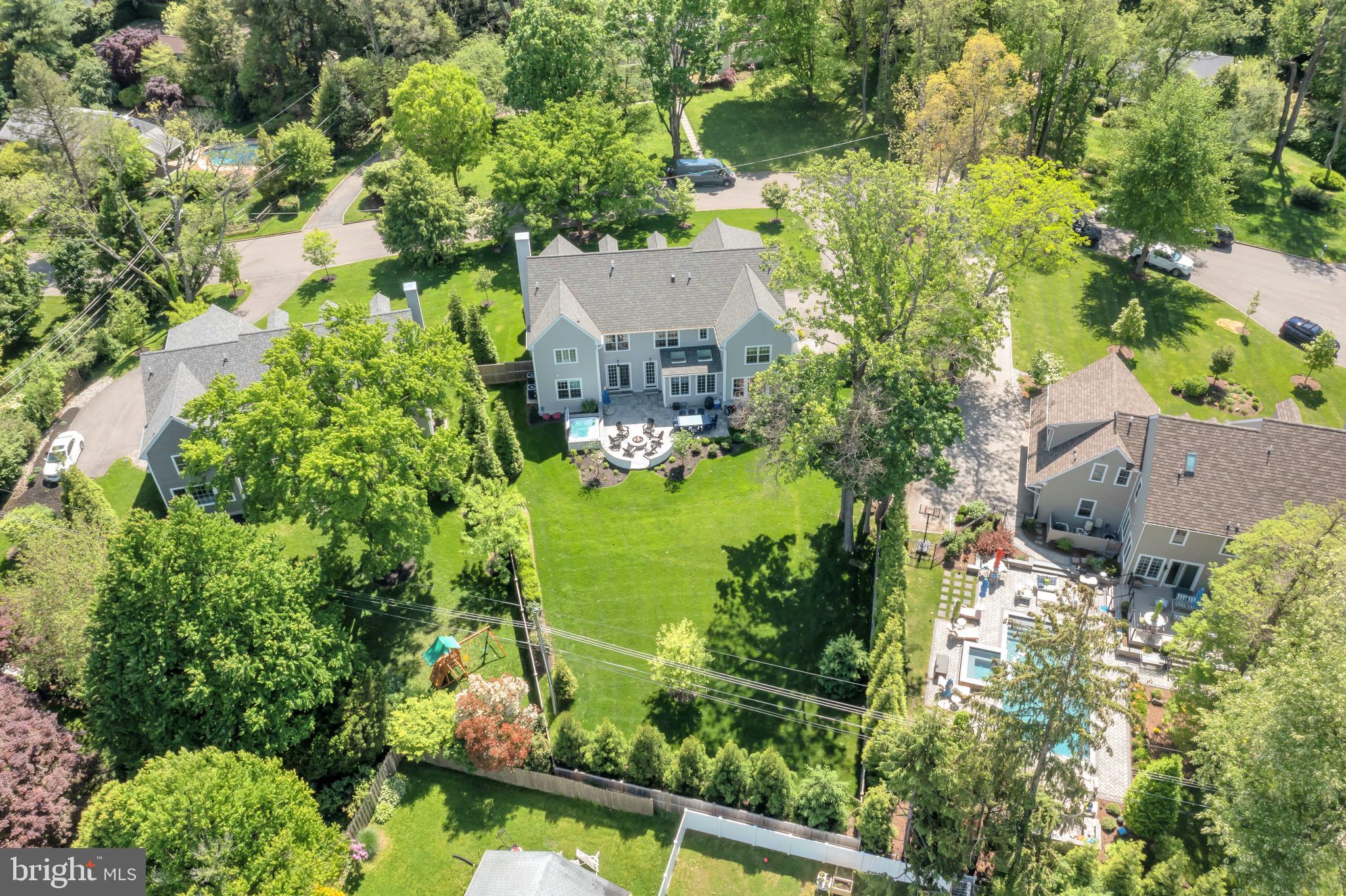421 Howard Road Gladwyne, PA 19035 - Photo 45 of 49 an aerial view of a house with a yard