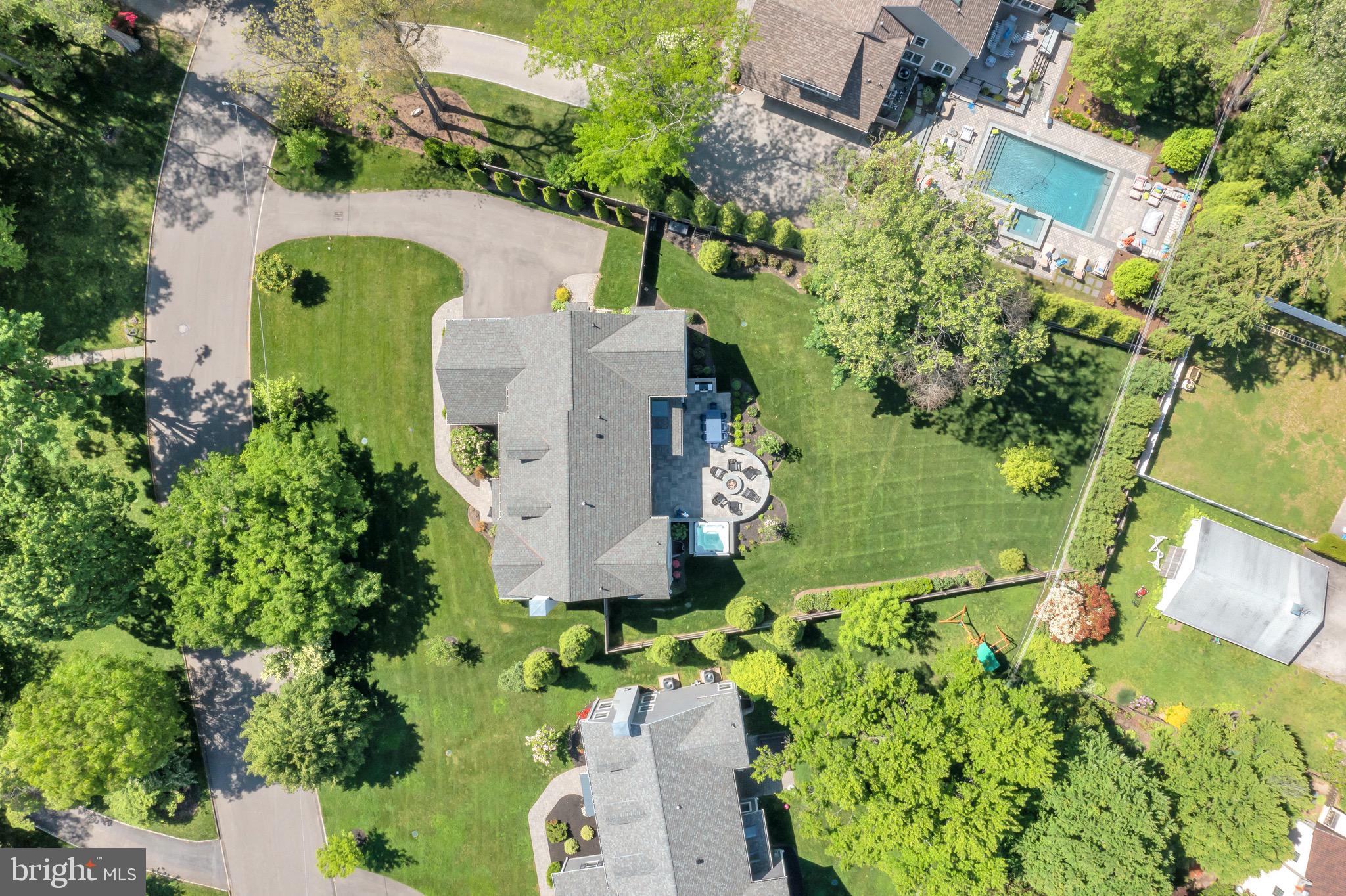 421 Howard Road Gladwyne, PA 19035 - Photo 49 of 49 an aerial view of a house with a garden