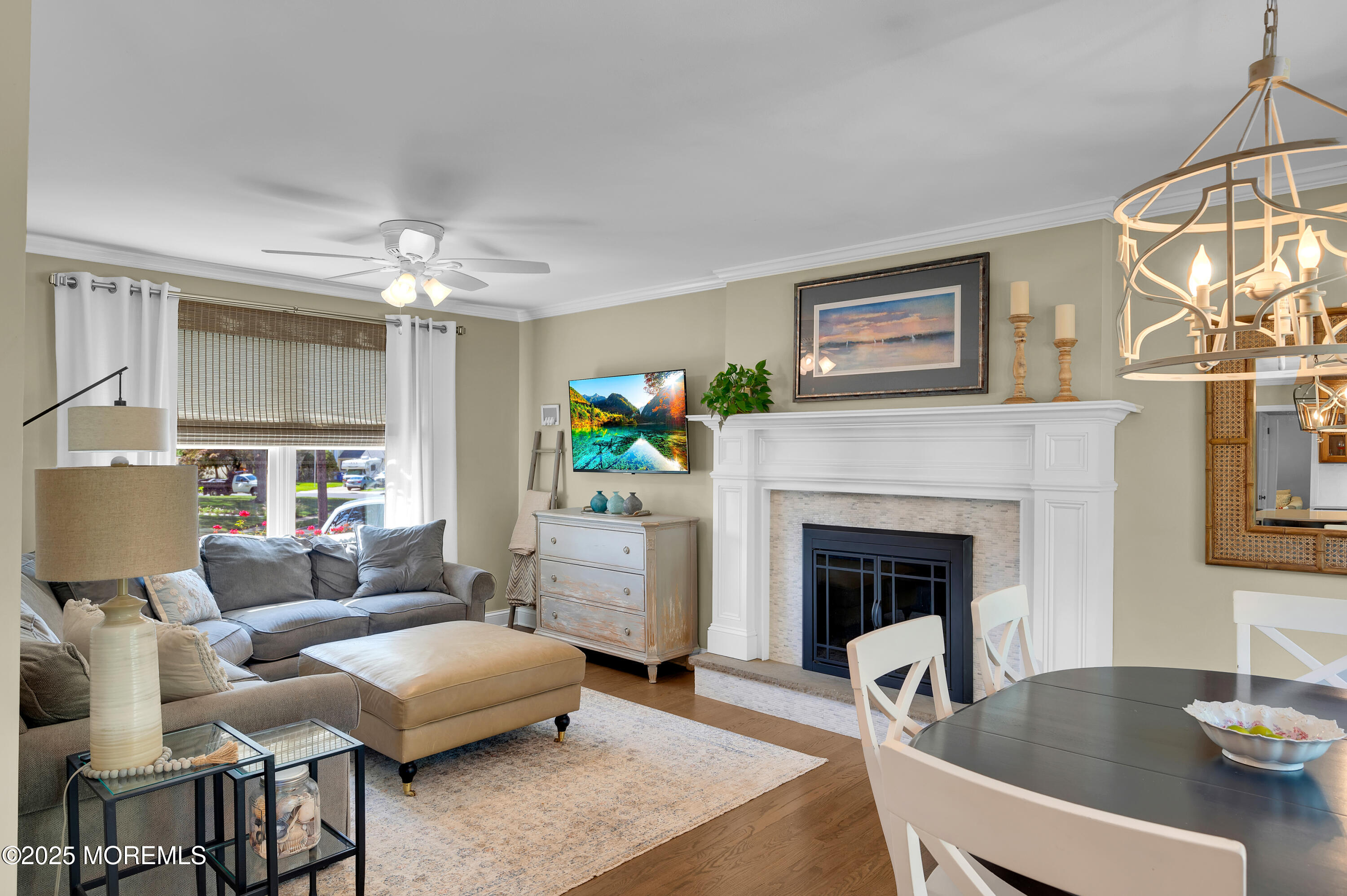 80 Robbins Court Brick, NJ 08724 - Photo 11 of 33 a living room with furniture and a fireplace