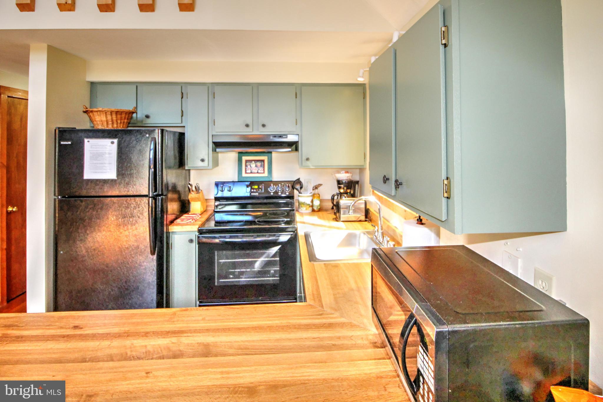 198 Hood's Point Road Basye, VA 22810 - Photo 8 of 23 a kitchen with stainless steel appliances kitchen island granite countertop a refrigerator and a stove top oven