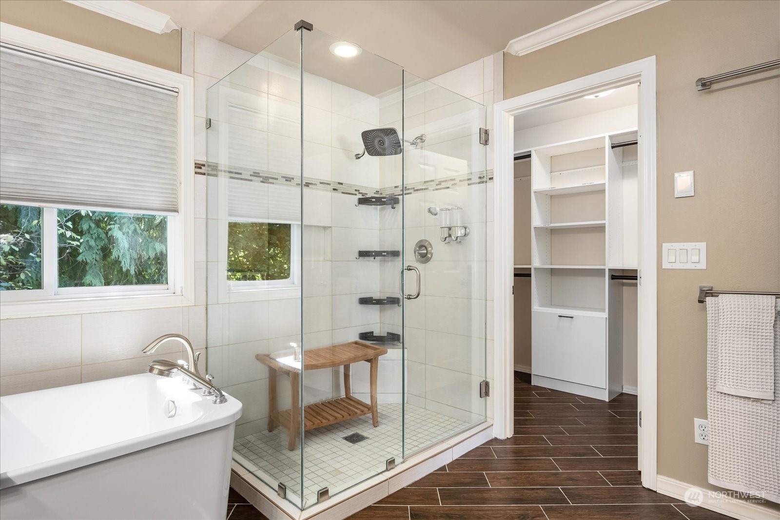 5407 Northeast 3rd Place Renton, WA 98059 - Photo 23 of 39 a bathroom with a sink and a shower