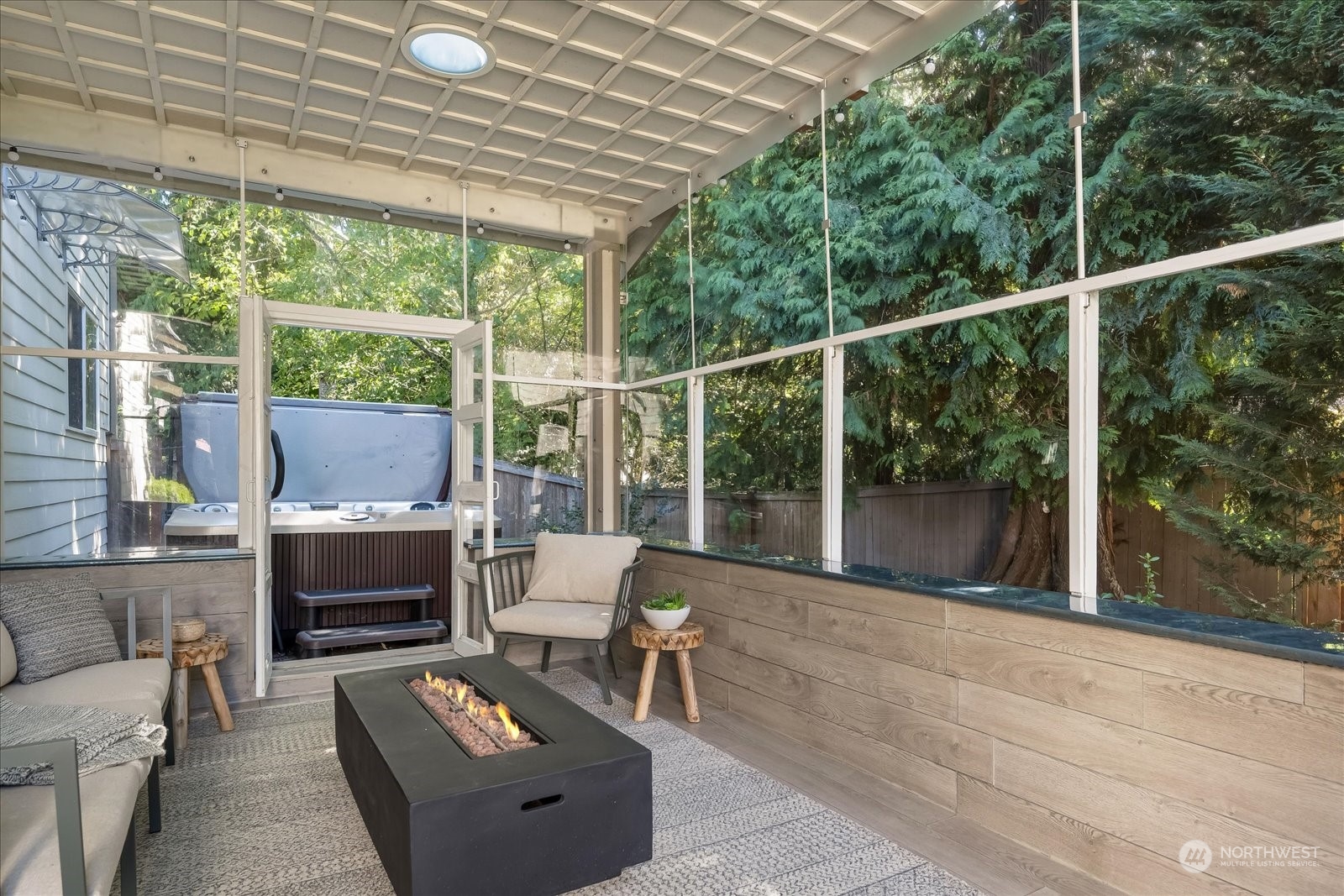 5407 Northeast 3rd Place Renton, WA 98059 - Photo 33 of 39 a outdoor living space with furniture and garden view