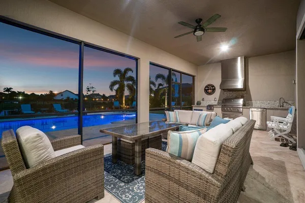 a view of a volley ball court