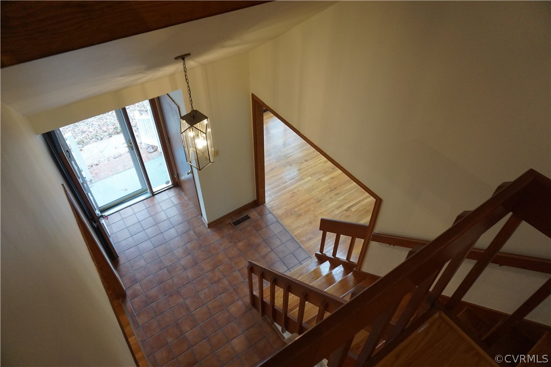 613 Rebel Ridge Road Colonial Heights, VA 23834 - Photo 26 of 40 View downstairs from upstairs balcony.
