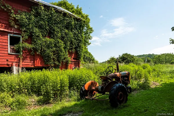 a view of a chairs and table in the garden