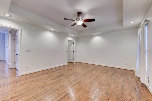 a bathroom that has a glass shower door