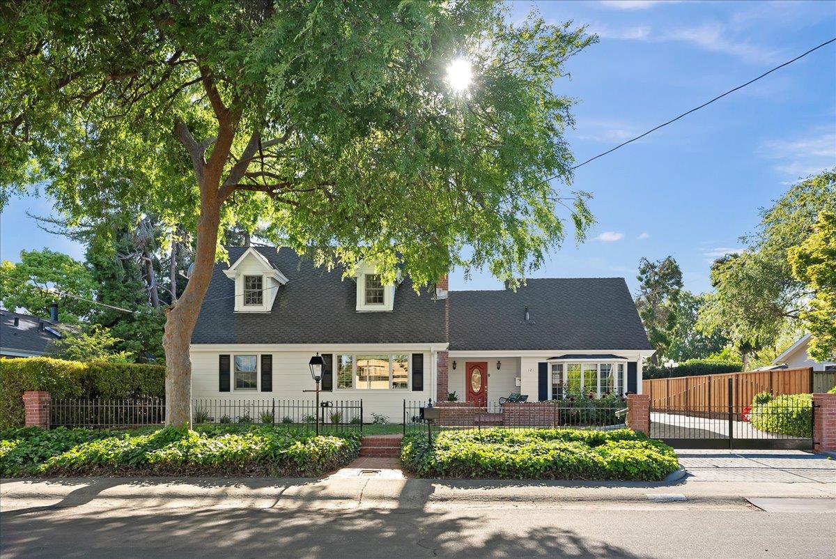 front view of a house with a small yard
