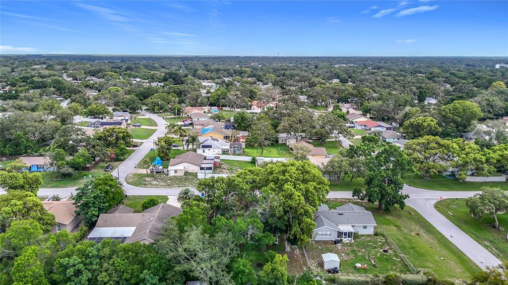 7318 Tranquil Drive Spring Hill, FL 34606 - Photo 37 of 38 an aerial view of residential houses with outdoor space and trees