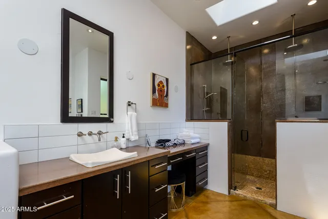 a view of a balcony with city view