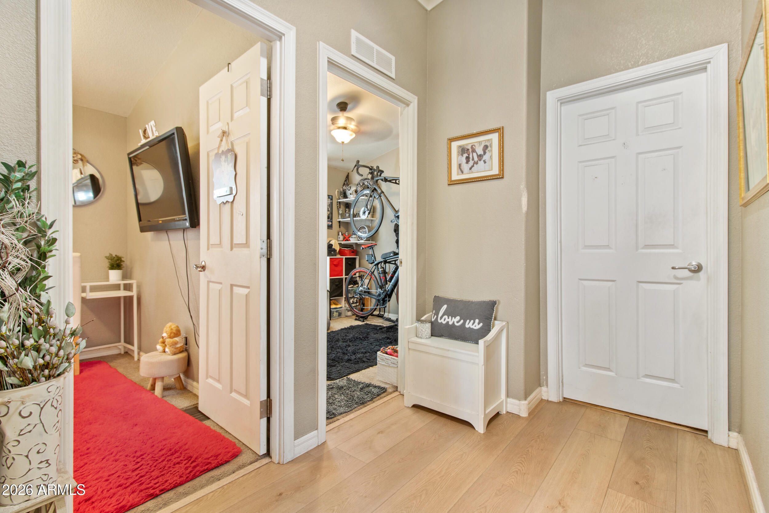 400 West Baseline Road, Unit 220 Tempe, AZ 85283 - Photo 15 of 52 a view of a bedroom with workspace and entryway