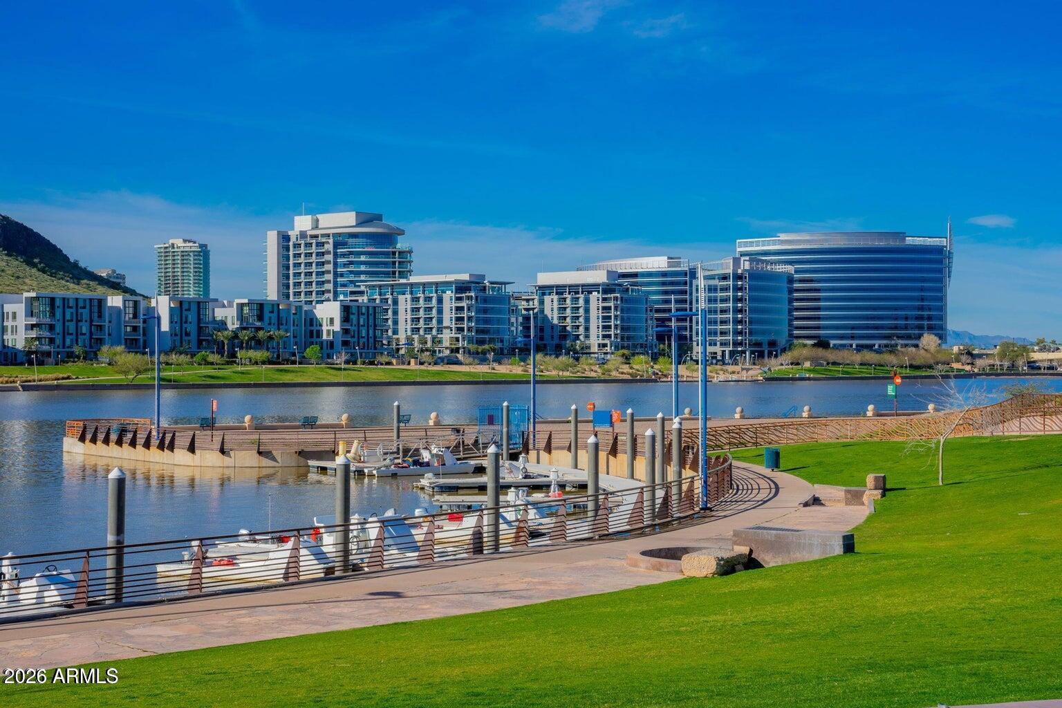 400 West Baseline Road, Unit 220 Tempe, AZ 85283 - Photo 49 of 52 a view of a lake with a building and outdoor view