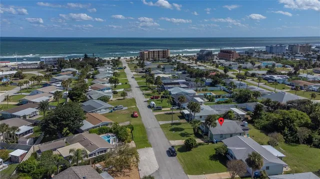 an aerial view of a city
