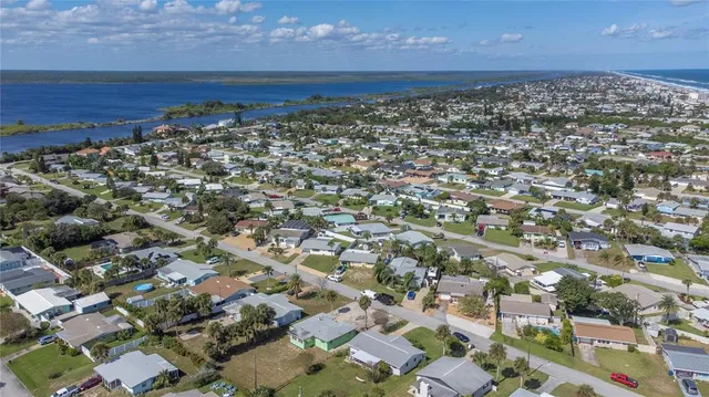 an aerial view of a city