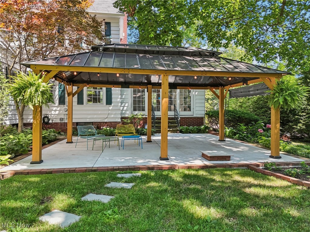 922 Mayfair Road Akron, OH 44303 - Photo 32 of 39 View of patio / terrace with a gazebo