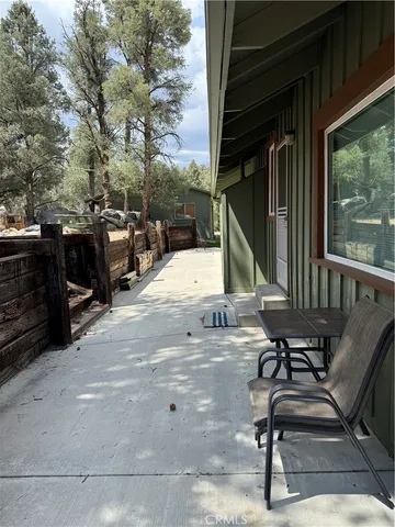 a view of outdoor space with seating area