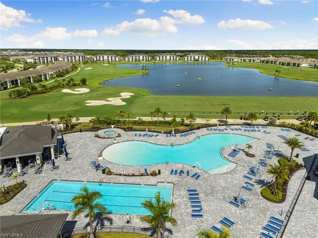 a view of a swimming pool and an ocean