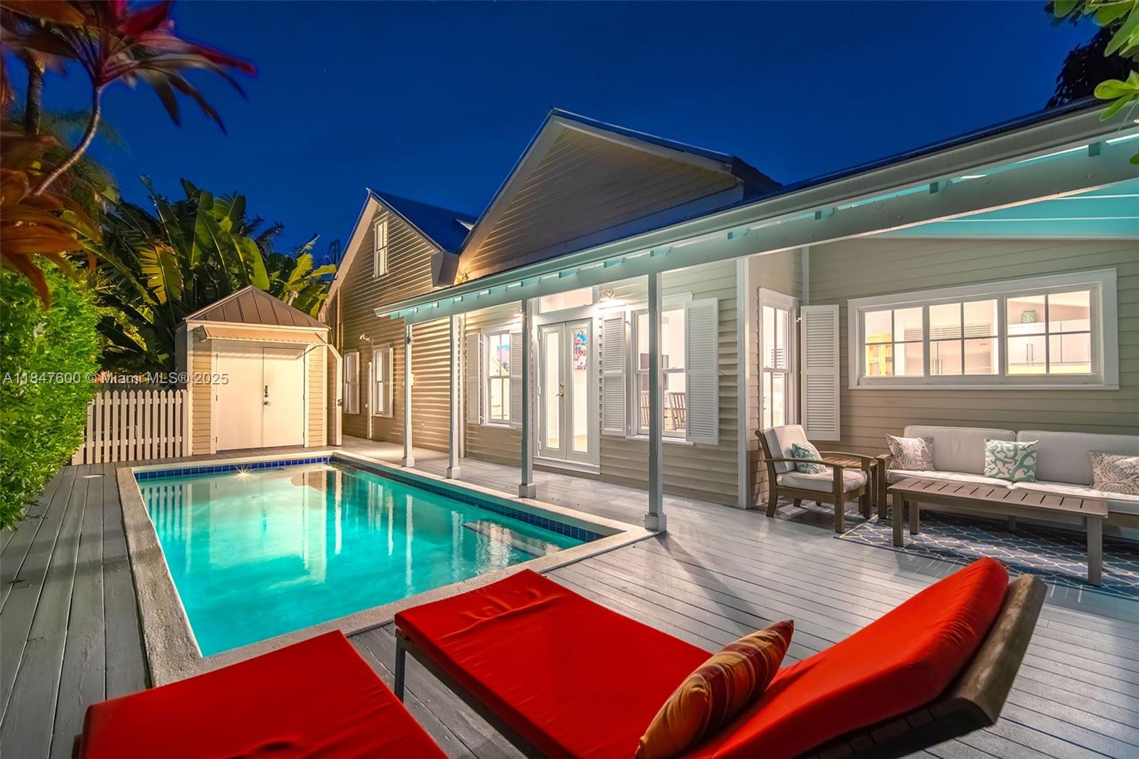 1114 Packer Street Key West, FL 33040 - Photo 98 of 98 a view of a patio with swimming pool